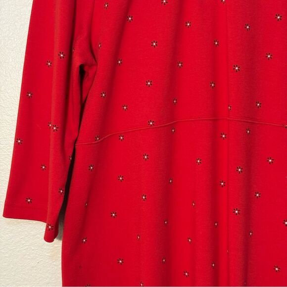 Coldwater Creek Vibrant Red 3/4 Sleeve Thick Maxi Dress Women’s 1X - Picture 4 of 12